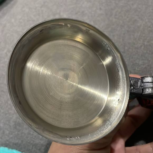 Vintage Beer Stein with Pewter Lid and Scene People drinking and dancing - Picture 6 of 15